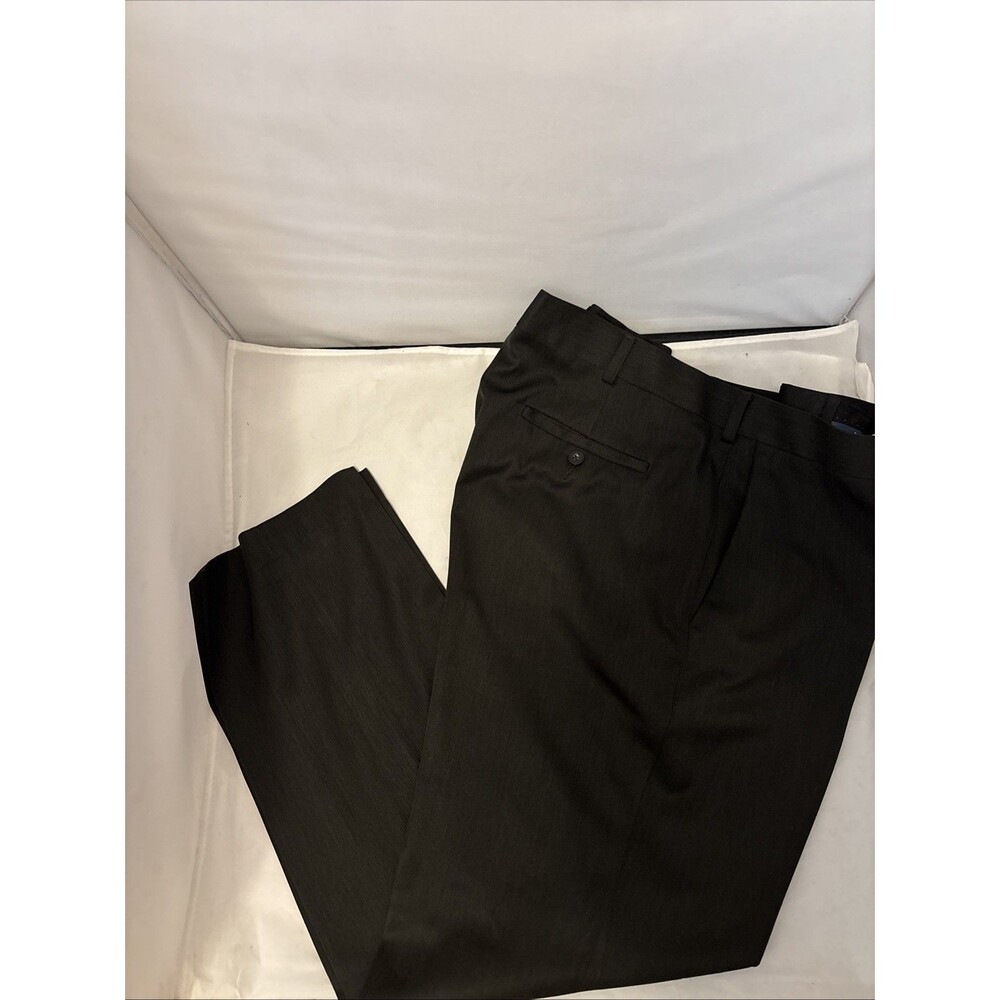 Mens Axist Dress Pants Charcoal Gray 40 x 30 Flat Front